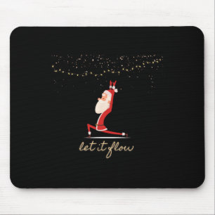 Laat het stromen Yoga Santa Asana Gouden Confetti Muismat