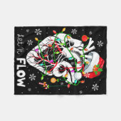 Laat het stromende Xmas Anatomie Kerstman Hart Dee Fleece Deken (Voorkant (Horizontaal))