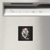 Laat het stromende Xmas Anatomie Kerstman Hart Dee Magneet (Insitu (Vaatwasser))