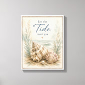 Laat het Tij Je Resetten Schelp Muur Kunst Canvas Afdruk (Voorkant)