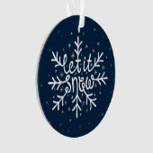 Laat het Type van Sneeuw Ontwerp Ornament (voorkant)