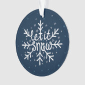 Laat het Type van Sneeuw Ontwerp Ornament (voorkant)