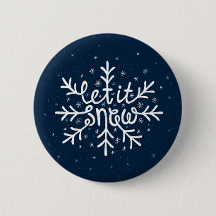 Laat het Type van Sneeuw Ontwerp Ronde Button 5,7 Cm