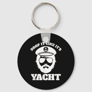 Laat het vallen als zijn jacht _ Grappige bootkapi Sleutelhanger