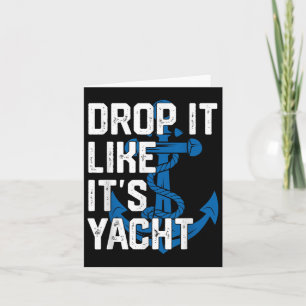 Laat het vallen als zijn jacht Mannen varen Captai Kaart