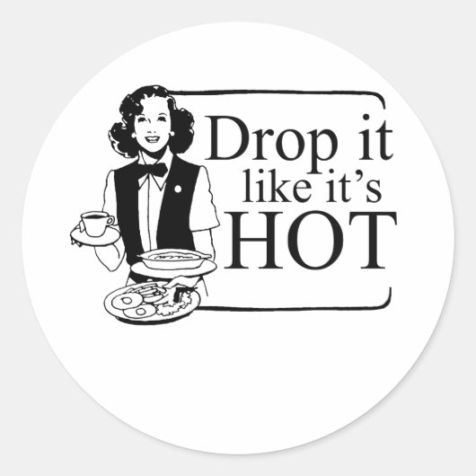 LAAT HET VALLEN ALSOF HET HETZELFDE IS RONDE STICKER (Voorkant)