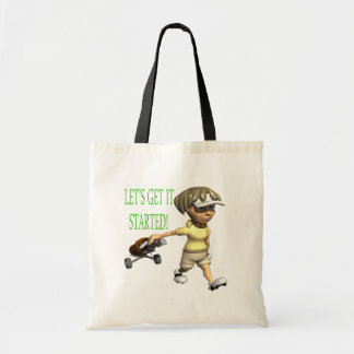 Laat het van start gaan tote bag