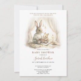 Laat het verhaal beginnen Bunny Baby shower Kaart