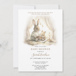Laat het verhaal beginnen Bunny Baby shower Kaart