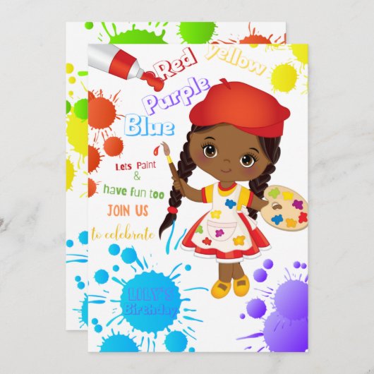 Laat het Verschillende Uitnodiging van de Dag van  (Voorkant / Achterkant)