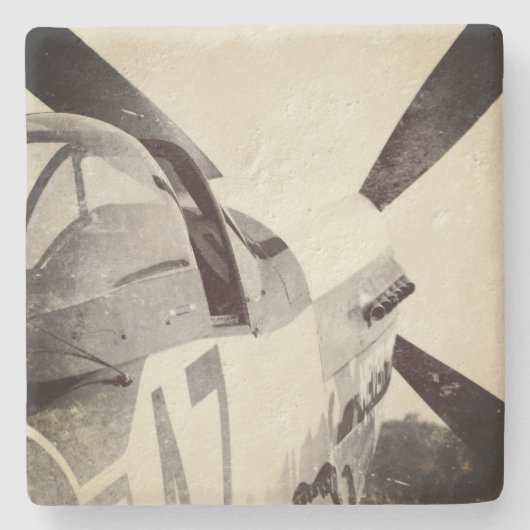 Laat het vliegtuig nooit vallen stenen onderzetter (Voorkant)