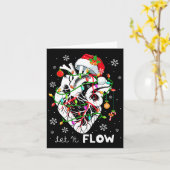 Laat het vloeiende kerstanatomie Santa Heart Part  Kaart (Gele Bloem)