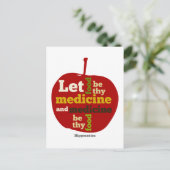 Laat het voedsel uw medicijn zijn briefkaart (Staand voorkant)