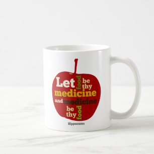Laat het voedsel uw medicijn zijn koffiemok