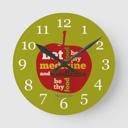 Laat het voedsel uw medicijn zijn ronde klok (Voorkant)