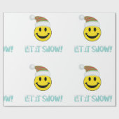 Laat het vrolijk gezicht sneeuwen cadeaupapier (Vlak)
