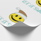 Laat het vrolijk gezicht sneeuwen cadeaupapier (Hoek)