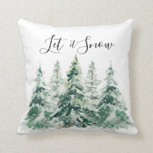 Laat het Waterverf kerstbomen sneeuwen