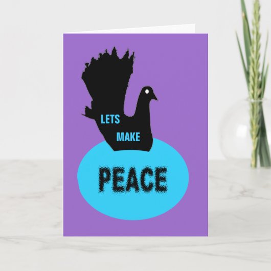 Laat het Wenskaart Peace Black Dove maken Kaart (Voorkant)