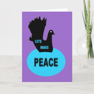 Laat het Wenskaart Peace Black Dove maken Kaart