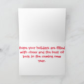 "Laat het" Wenskaart Snowbunny:) Feestdagen Kaart (Binnen)