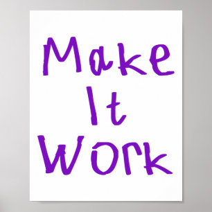 Laat het werken Sticker 2 Poster