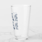 Laat het winter glitter Blue Script sneeuwen Glas (Links)