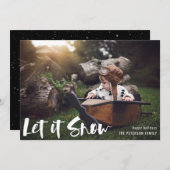 Laat het winterfoto gaan sneeuwen feestdagenkaart (Voorkant / Achterkant)