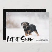 Laat het winterfoto gaan sneeuwen feestdagenkaart (Voorkant / Achterkant)