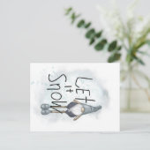 Laat het wintergnome sneeuwen feestdagenkaart (Staand voorkant)