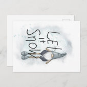 Laat het wintergnome sneeuwen feestdagenkaart (Voorkant / Achterkant)