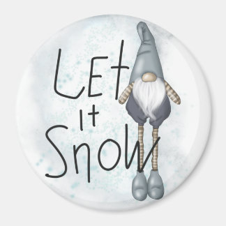 Laat het wintergnome sneeuwen magneet