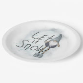 Laat het wintergnome sneeuwen papieren bordje (Gekanteld)