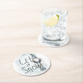 Laat het wintergnome sneeuwen ronde kartonnen onderzetter (Insitu)