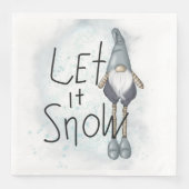 Laat het wintergnome sneeuwen servet (Voorkant)
