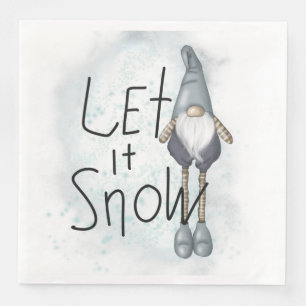 Laat het wintergnome sneeuwen servet