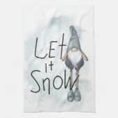 Laat het wintergnome sneeuwen theedoek (Verticaal)