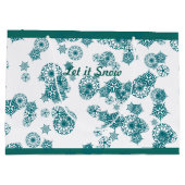 Laat het winterkerstbos op sneeuw passen groot cadeauzakje (Achterkant)