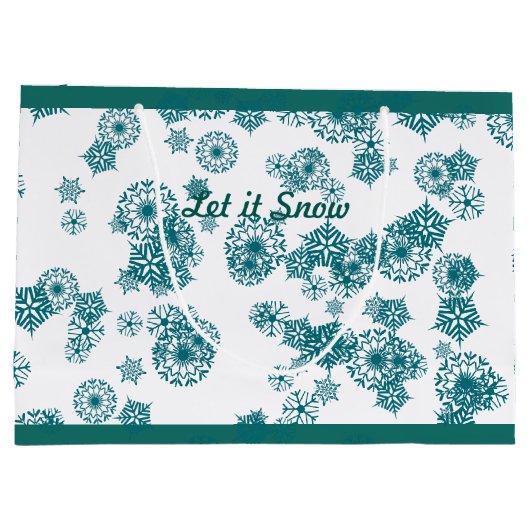 Laat het winterkerstbos op sneeuw passen groot cadeauzakje (Achterkant)