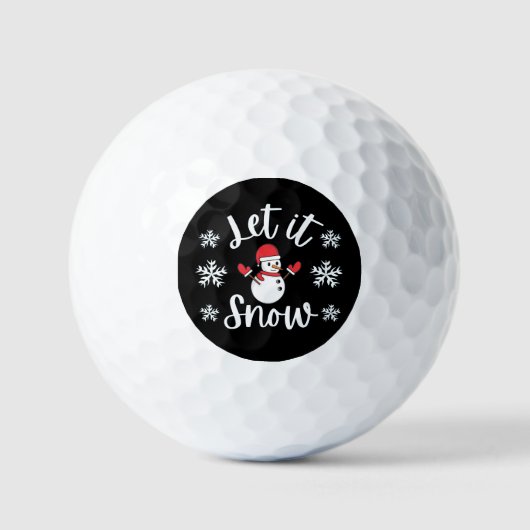 Laat het winterkerstfeest gaan sneeuwen golfballen (Voorkant)