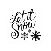 Laat het winterkerstfeest gaan sneeuwen rubberstempel (Afrduk)