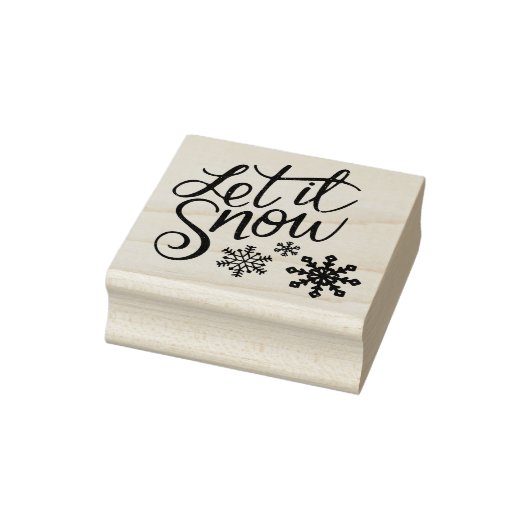 Laat het winterkerstfeest gaan sneeuwen rubberstempel (Stempel)
