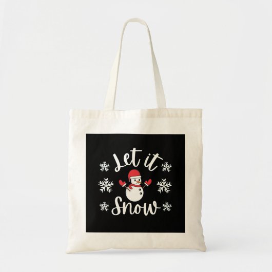 Laat het winterkerstfeest gaan sneeuwen tote bag (Voorkant)