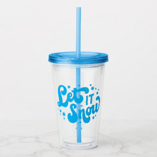 Laat het winterontwerp sneeuwen acryl drinkbeker