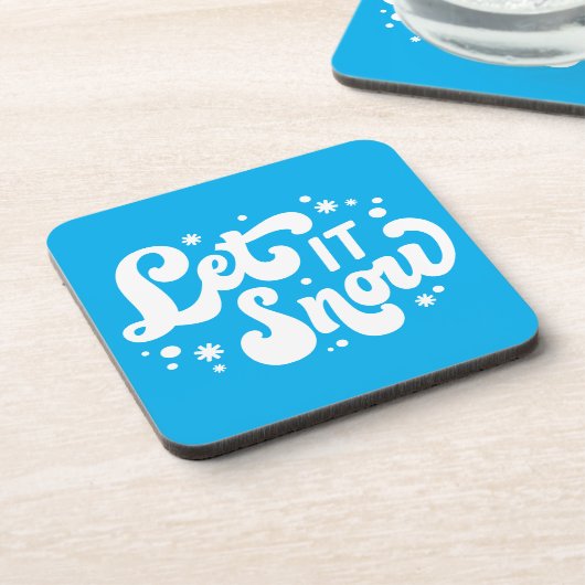 Laat het winterontwerp sneeuwen bier onderzetter (Linkerzijde)