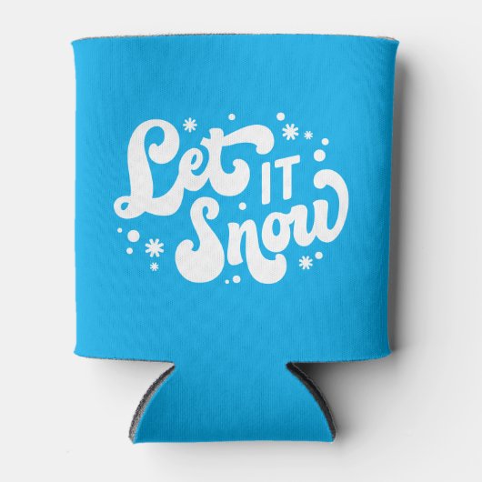 Laat het winterontwerp sneeuwen blikjeskoeler (Voorkant)