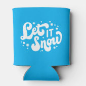 Laat het winterontwerp sneeuwen blikjeskoeler (Achterkant)