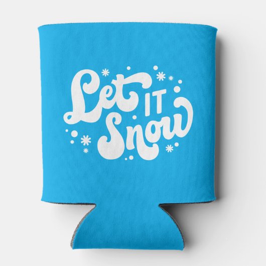 Laat het winterontwerp sneeuwen blikjeskoeler (Achterkant)