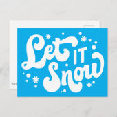 Laat het winterontwerp sneeuwen briefkaart (Voorkant / Achterkant)