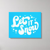 Laat het winterontwerp sneeuwen canvas afdruk (Voorkant)